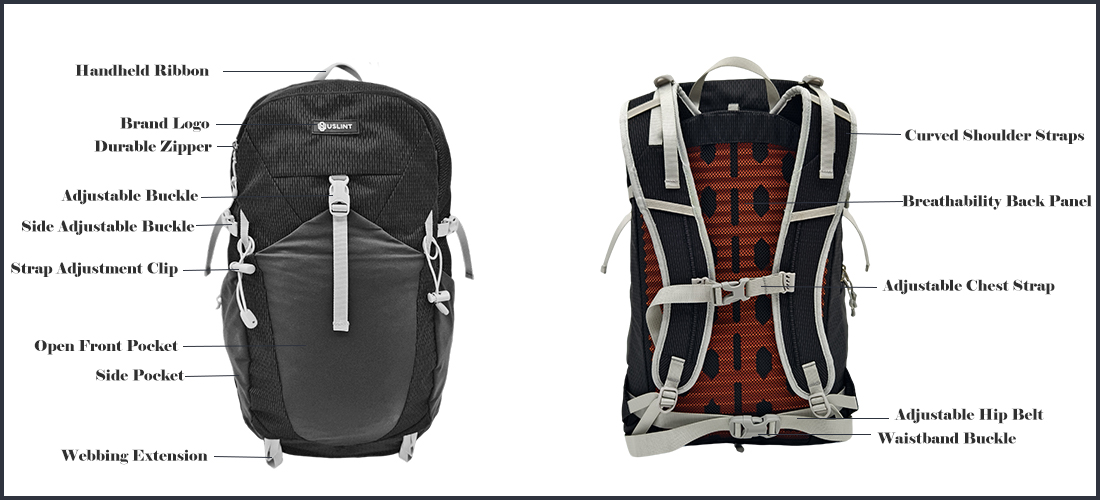 Lightweight mountain bike backpack